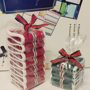 Vintage Christmas candles Red & Green ribbon candy from 90's